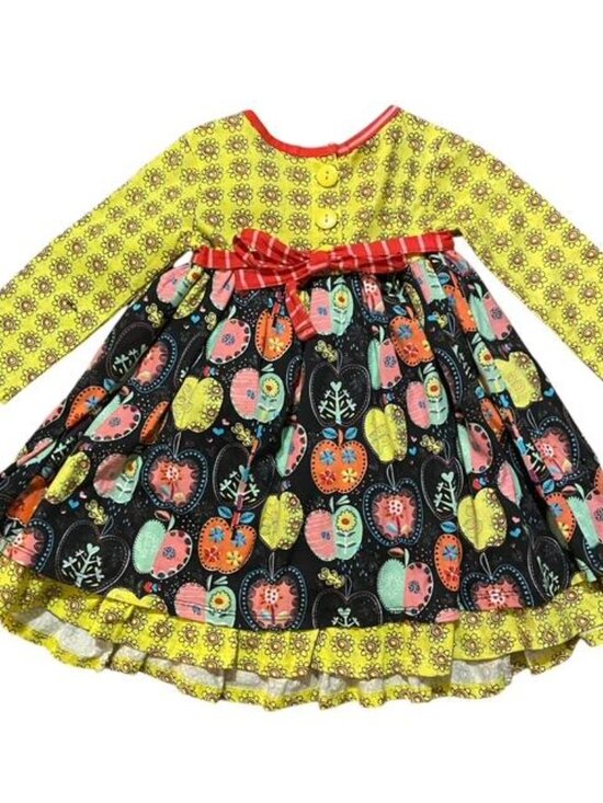 Jelly The Pug Other - NWT New with Tag Jelly The Pug Girls 5 Holiday Ruffled Dress Apples Size 2T